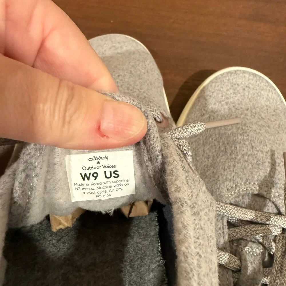 Allbirds Wool Runners Women's‎ Grey Lace Up Sneakers Shoes Size 9